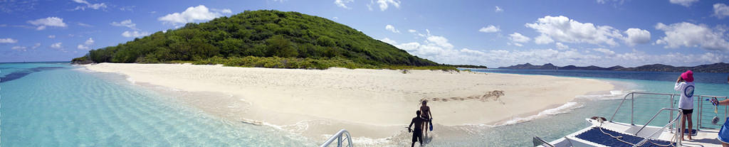 Turtle Beach panorama on Buck Island, St. Croix, USVI