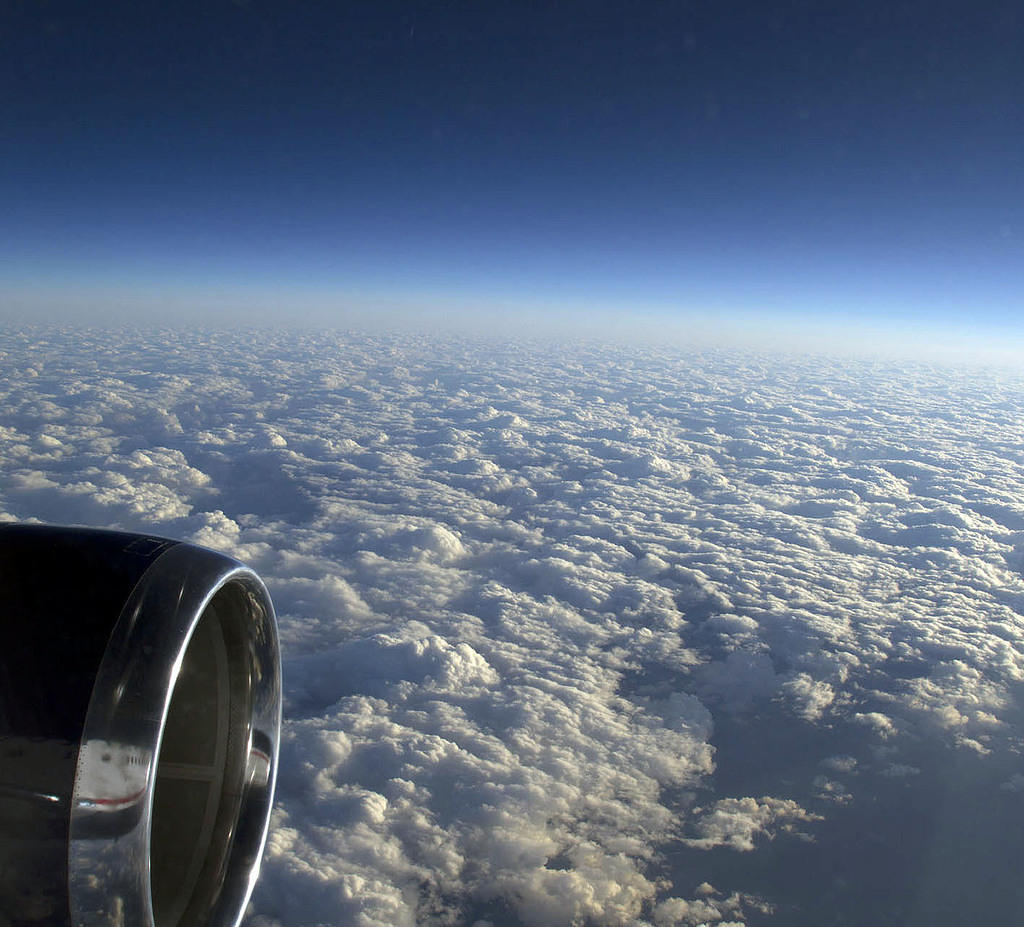 A sea of clouds over the Caribbean