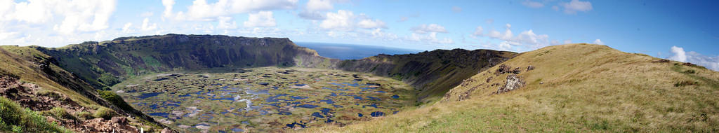 Crater lake at Orongo