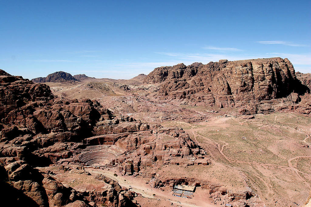 Aerial shot of the amphitheater, from the High point of Sacrifice