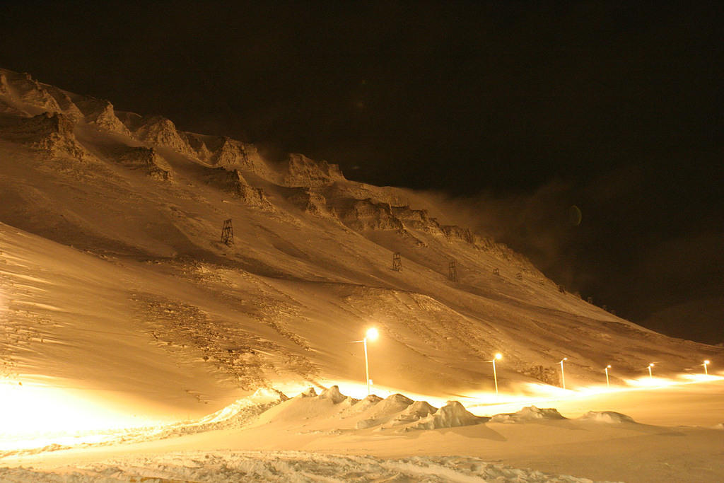 Mountain surrounding Longyearbyen.  You can see more of the coal transport towers for the old bucket line.