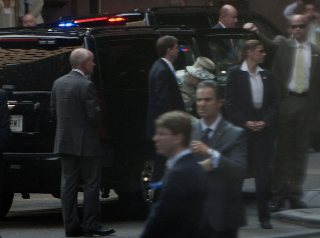 The Queen arrives