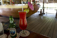 Strawberry daiquiri and Belikin light