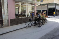 Pedal-powered knife sharpening