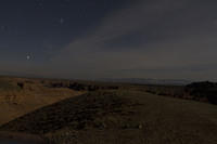 Stars over Charyn and Tian Shan mountains