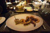 Grilled tiger prawns
