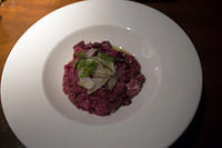 Beet risotto