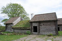 A grass roof allows for grazing in case of a flood.