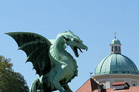 Dragon attacks Ljubljana, Slovenia