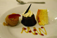 A trio of desserts