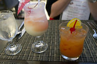 Rum punch and mango daiquiri at Pasion in Fajardo, Puerto Rico.