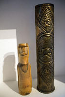 easter island head and bosnia shell