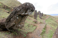 Leaning moai