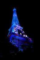 Eiffel Tower, dressed up like the EU flag for Halloween