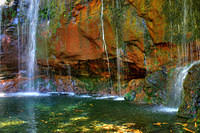 The waterfall 25 Fontes, on a levada walk